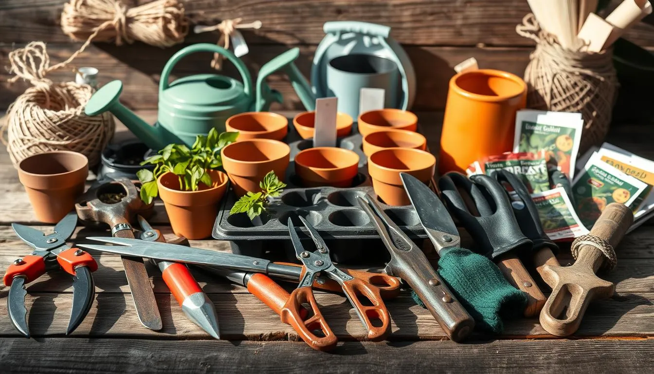 tools and materials for garden