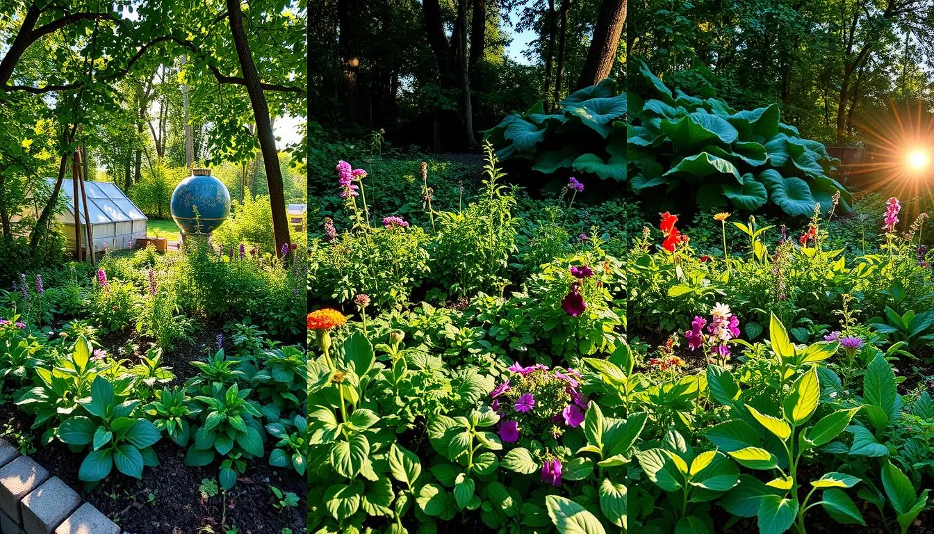 designing a shade garden bed by time of day